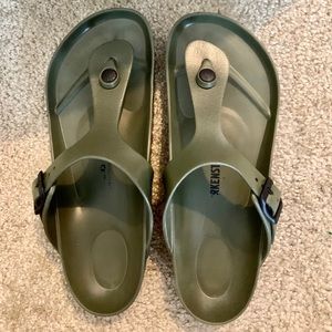 army green birkenstocks 💚